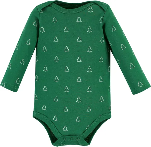 Vista 86 de Hudson Baby Body unisex de algodón de manga larga para bebé, leopardo rosa rojo