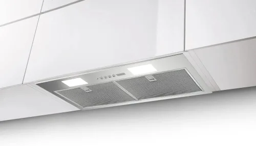 Vista 3 de Faber INSP28SS600 - Capucha Inca Smart SS de 28 pulgadas con soplador de clase 600 CFM, botones electrónicos, iluminación LED, clips de montaje a