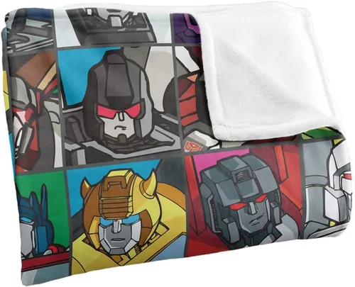 Vista 3 de Transformers Transformers Squares Silky Touch Manta súper suave de 36 x 58 pulgadas