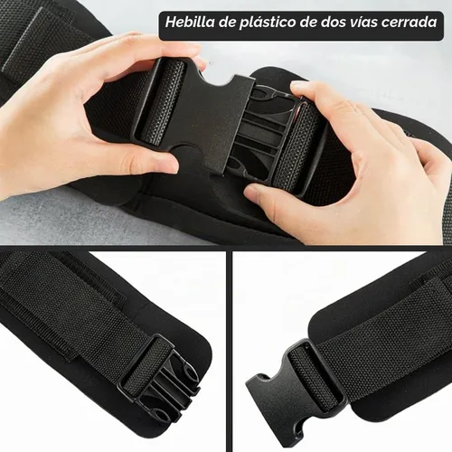 Vista 3 de LOOEEL Adjustable Waist Belt Soft Neoprene Padded Belt with 2 Movable Rings for Cable Machines Fitness Exercise Speed Agility Resistance Training