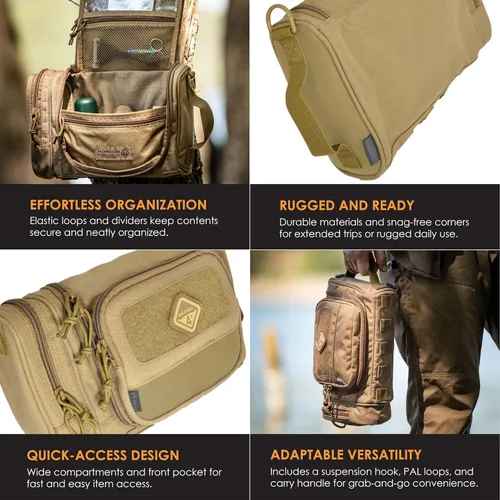 Vista 6 de Reveille(TM) Hazard 4(R) Bolsa resistente para equipo de aseo y elementos de tocador., Marrón Coyote