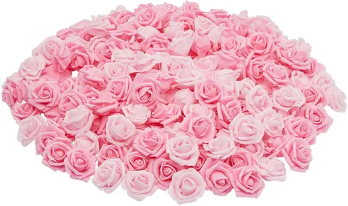 Vista 10 de Bright Creations Rosas artificiales sin tallo, flores artificiales negras para manualidades, rosas de espuma suave para arreglos de bricolaje, 200