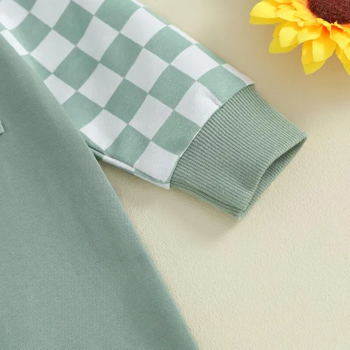 Vista 6 de BeQeuewll Traje de bebé para el día de San Valentín, mameluco para recién nacido, estampado de corazón, volantes, enterizo con diadema de 0 a 12