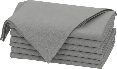 Vista 35 de Ruvanti Juego de 6 Servilletas de Lino, Servilletas de Tela de 18x18 pulgadas, Servilletas de Tela de Mezcla de Algodón y Lino Lavables, Suaves Negro
