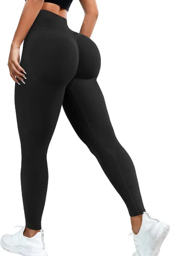 Vista 12 de Scrunch Butt Lifting Leggings for Women Compression Workout Gym Yoga Pants Negro