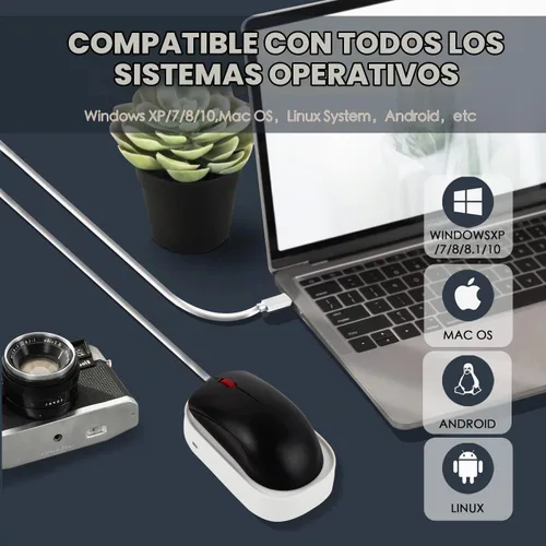 Vista 4 de Mouse Jiggler, simulador de movimiento de mouse indetectable para despertar de computadora portátil, mantiene la PC activa, sin software, sin