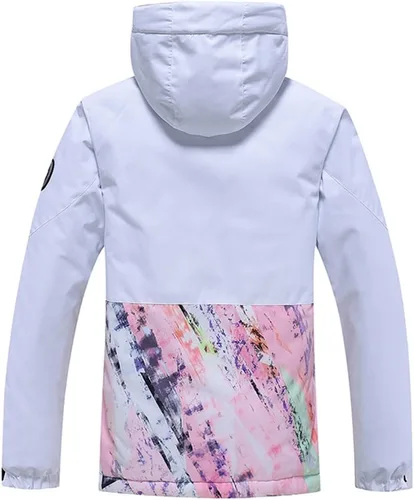 Vista 5 de Chaqueta y pantalones de esquí para mujer, impermeables, resistentes al viento, traje de nieve aislado, abrigo de snowboard
