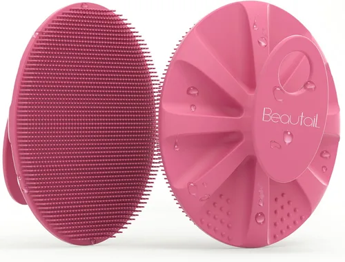 Vista 12 de BEAUTAIL Cepillo de silicona para ducha y baño, exfoliante suave para mujeres y hombres, piel sensible al bebé, fácil de limpiar, enjabona bien, más