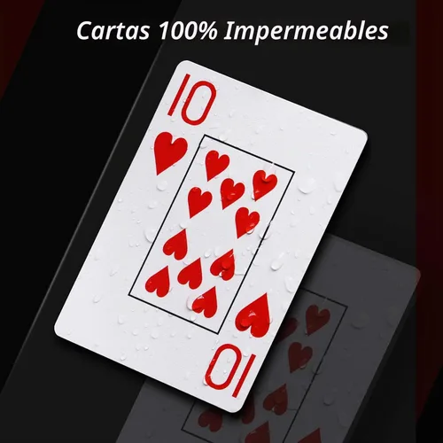 Vista 3 de INTEGEAR Juego de cartas de 2 barajas de póquer de plástico impermeable para Texas Holdem Poker Go Fish y más juegos de cartas, índice jumbo de 2.5
