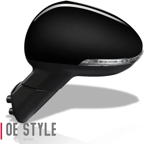 Vista 3 de DNA Motoring OEM-MR-KI1320166 - Espejo retrovisor de la puerta del lado izquierdo del conductor con señal de giro compatible con Rio 2012-2013