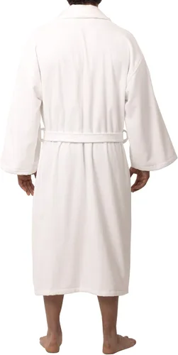 Vista 4 de Alpine Swiss Aiden - Albornoz de velour de algodón y felpa para hombre, para spa, cuello de chal