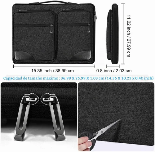 Vista 4 de ZINZ 360 Funda protectora para portátil de 15 pulgadas, 15.6 pulgadas, 16 B01K02