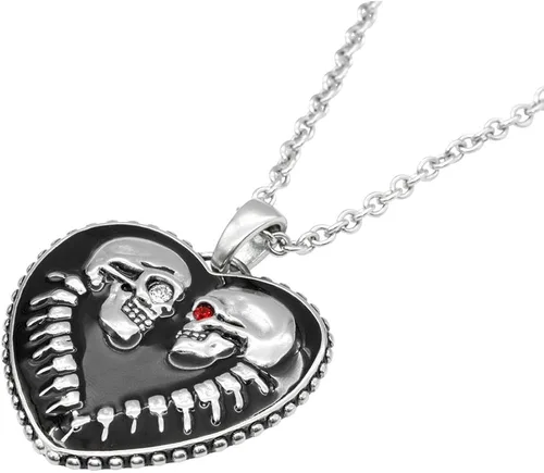 Vista 4 de Controse Bound For Eternity - Collar de corazón con dije (cadena de acero inoxidable 316L de 27 pulgadas)