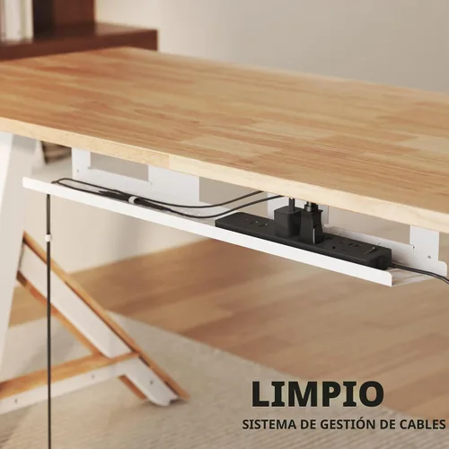 Vista 9 de FLEXISPOT WoodiX - Escritorio ejecutivo de pie de madera maciza