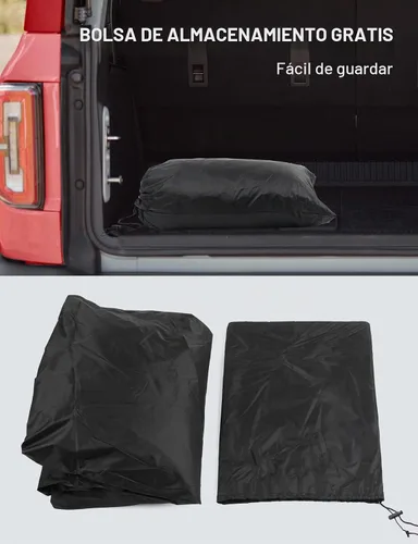 Vista 6 de Proadsy - Funda para auto compatible con Ford Bronco 2 puertas 2021-2024 2025 2026, a prueba de viento, para todo tipo de clima, impermeable