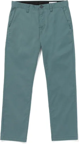 Vista 4 de Volcom Frickin - Pantalón chino elástico moderno para hombre, pantalones de sarga elásticos para uso diario Negro