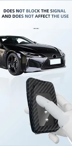 Vista 3 de ontto Llavero de 3/4 botones con llavero apto para Lexus NX UX GX RX LX GS ES is LS LC RC Accesorios Smart Remote Key Cover Metal y ABS Carbon