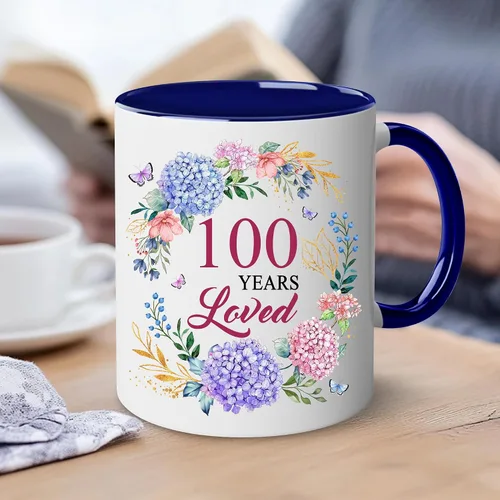 Vista 5 de Regalos de cumpleaños número 100 para mujeres, regalo de cumpleaños de 1926 para ella, taza de 100 años amados, regalo para mujeres que cumplen 100