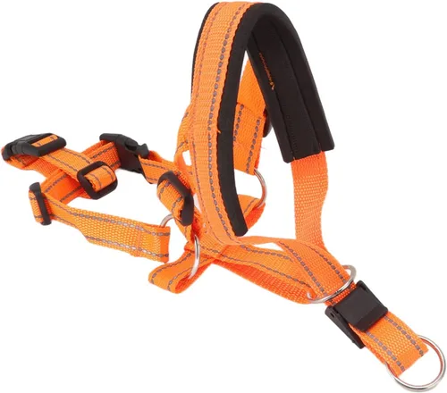 Vista 5 de TOPINCN Collar para la cabeza, cabestro de cabeza de perro con correa de seguridad, material de nailon con hebilla de metal, arnés para la cabeza