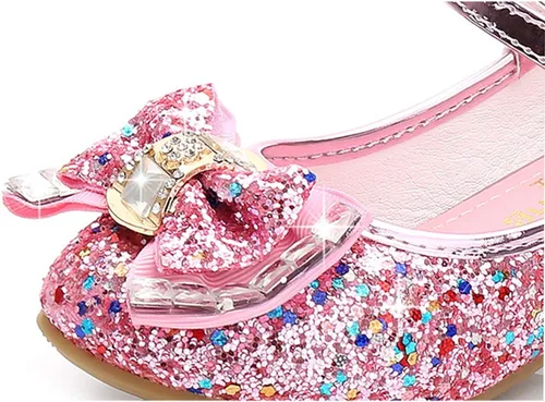 Vista 4 de Cadidi Dinos Zapatos de vestir para niñas, zapatos de fiesta de boda, zapatos de tacón Mary Jane Princesa (bebéniño pequeñoniño grande)