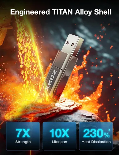 Vista 5 de XKCZ Cable USB C 4 en 1 con pantalla de potencia, cable de carga múltiple trenzado de nailon plano de 140 W con sincronización de datos, cable