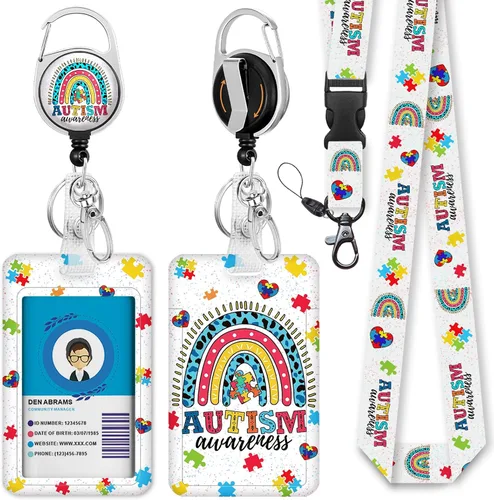 Vista 9 de Cordones negros para insignias de identificación, soporte retráctil para insignias de trabajo, cordón con soporte para tarjeta de crucero, llavero