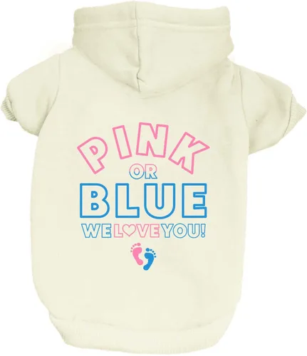 Vista 11 de Camiseta con texto en inglés "We Love You Gender Reveal Dog Te", sin mangas, tallas para cachorros, juguetes y razas grandes (negro, XS 824)