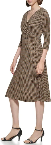 Vista 2 de Tommy Hilfiger Vestido midi ajustado y acampanado para mujer