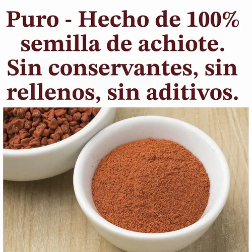 Vista 2 de The Spice Way Annatto Powder - (4 oz) también conocido como semilla de achiote molido Also known as achiote; color-first powder for rice