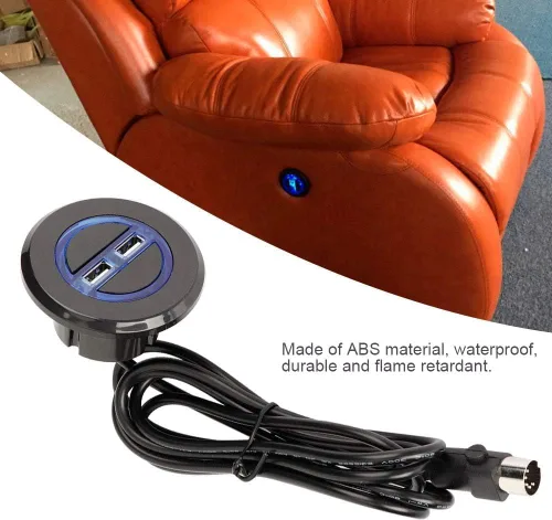 Vista 3 de AYNEFY Botón eléctrico para sofá, silla reclinable eléctrica, sofá de repuesto, botón de repuesto, auricular de control manual con interfaz de carga
