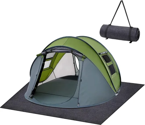Vista 9 de Alfombra de Carpa para Acampar, Alfombra Impermeable para Tienda Interior/Exterior, Forro Protector Impermeable que te Mantiene Caliente y Seco