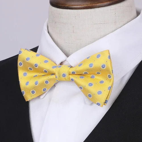 Vista 2 de HISDERN Corbatas de lazo para niños preatadas, pajaritas ajustables para niños, con clip, divertidos corbatines estampados para bodas y fiestas