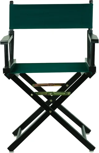 Vista 6 de Casual Home - Silla de director de 18 in, marco negro, con lona color verde cazador.