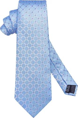 Vista 240 de Hi-Tie Corbatas de seda para hombre, diseño de cachemira a rayas, con bolsillo, gemelos cuadrados, conjunto formal de negocios