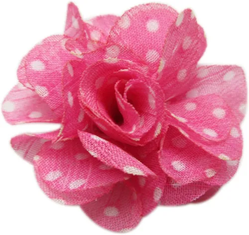Vista 27 de YYCRAFT Paquete de 30 diademas de flores de gasa de 2 pulgadas, color rosa bebé