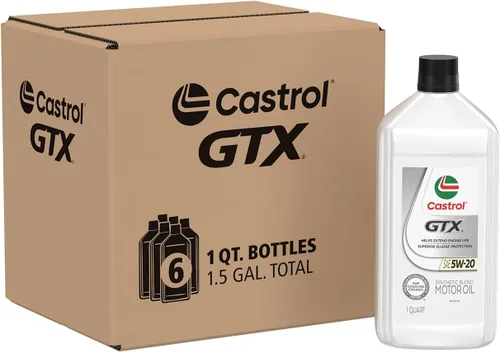 Vista 11 de Castrol GTX Ultraclean 5W-20 - Aceite de motor de mezcla sintética, 5 cuartos de galón (paquete de 2)