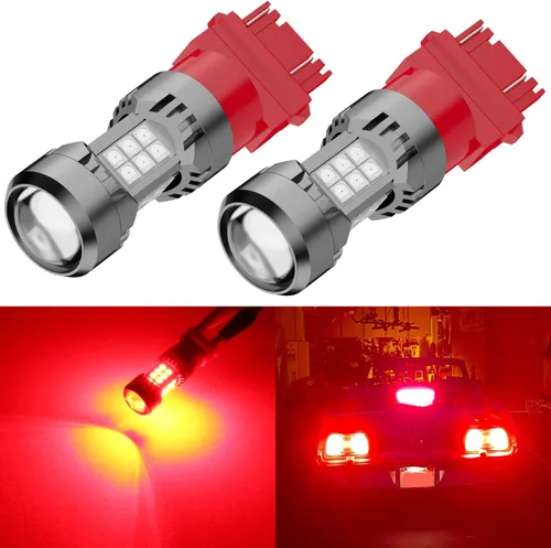 Vista 8 de PHINLION 3157 4157 Bombillas LED de señal de giro, 3200 lúmenes, superbrillantes, 12 V, 3057, 3457na, 4157na, 3157na, color amarillo ámbar, repuesto