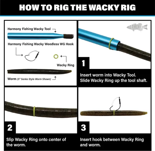 Vista 4 de (100pk) – O-Rings for Wacky Rigging Senkos/Worms/Soft Stickbaits – Bait Saver Orings for Senko Worm – Save Your Baits from Tearing While Wacky Neko