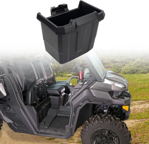 Vista 5 de Passenger+Center - Caja de almacenamiento para debajo del asiento compatible con accesorios Can-Am Defender