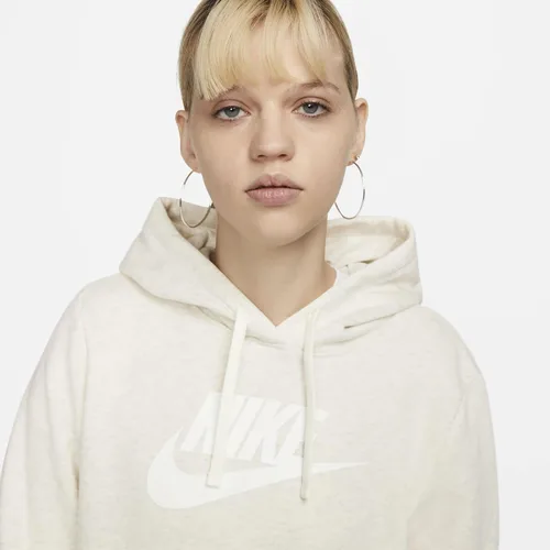 Vista 4 de Nike Sportswear Club Fleece - Sudadera con capucha para mujer, Avena jaspeadoblanco