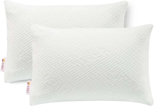 Vista 10 de JUVEA® Elevate High-Profile — Almohadas de látex Talalay natural con funda de algodón - Almohada de perfil alto transpirable y de apoyo para una