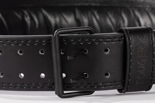 Vista 8 de Genuine Leather Weight Lifting Belt for Men Double Prong Power Belt Heavy Duty - Strong, Stabilizing Back Support for Deadlifts, Squats Powerlifting