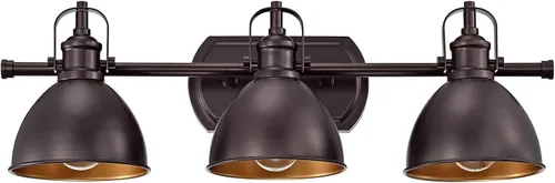 Vista 15 de Aplique de pared de cuello de cisne de bronce cepillado al óleo, luz de tocador rústica de 19 cm estilo granja para baño, dormitorio, garaje, porche