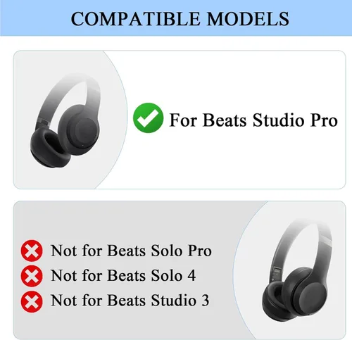 Vista 2 de Studio Pro - Juego de repuesto para diadema y cojín de repuesto para auriculares Beats Studio Pro, accesorios de piezas duraderas (marrón oscuro)