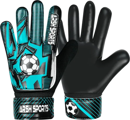 Vista 21 de Guantes de portero de fútbol para niños, guantes de portero para jóvenes niños y niñas con palma de látex de 4MM, antideslizantes, protección doble