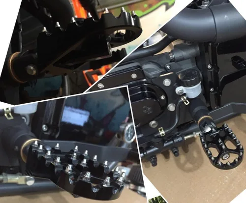 Vista 8 de FLO MOTORSPORTS MX STYLE HARLEY DAVIDSON DYNA clavijas de pedal, Negro