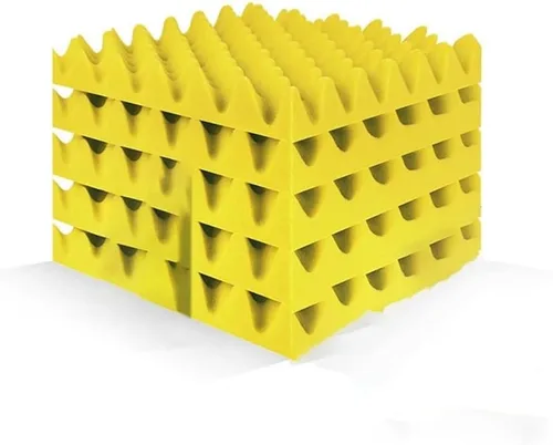 Vista 7 de 12 Pcs Egg Crate Acoustic Foam Panels Studio Acoustic Sponge Sound Proof Wall, Sound Insulation Foam Panels Ceiling(Black)