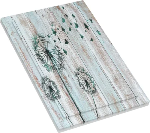 Vista 112 de Cubiertas Decorativas para Placas de Interruptor Diente de León Azul Rústico Citas Inspiradoras Casa de Campo Tablón de Madera Gris 1 Gang Cubierta
