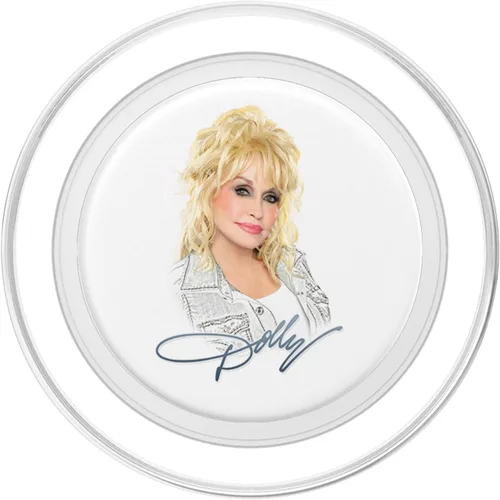 Vista 2 de Dolly Parton Smirk PopSockets PopGrip: agarre intercambiable para teléfonos y tabletas PopSockets MagSafe PopGrip para iPhone
