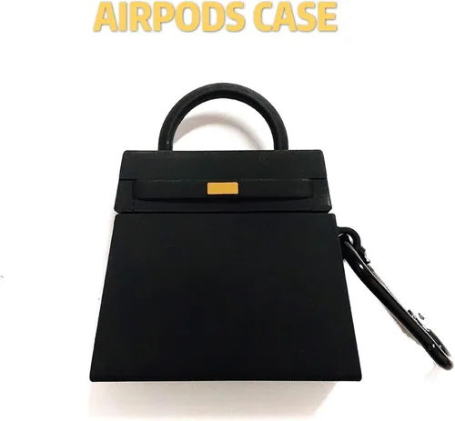 Vista 4 de Funda Compatible con AirPods 1/2, Funda de Bolso Mini Creativa de Moda para Niñas, Elegante Funda de Carga de Protección de Auriculares Inalámbricos